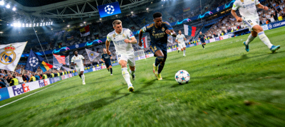 欧洲冠军联赛淘汰赛阶段精彩瞬间照片